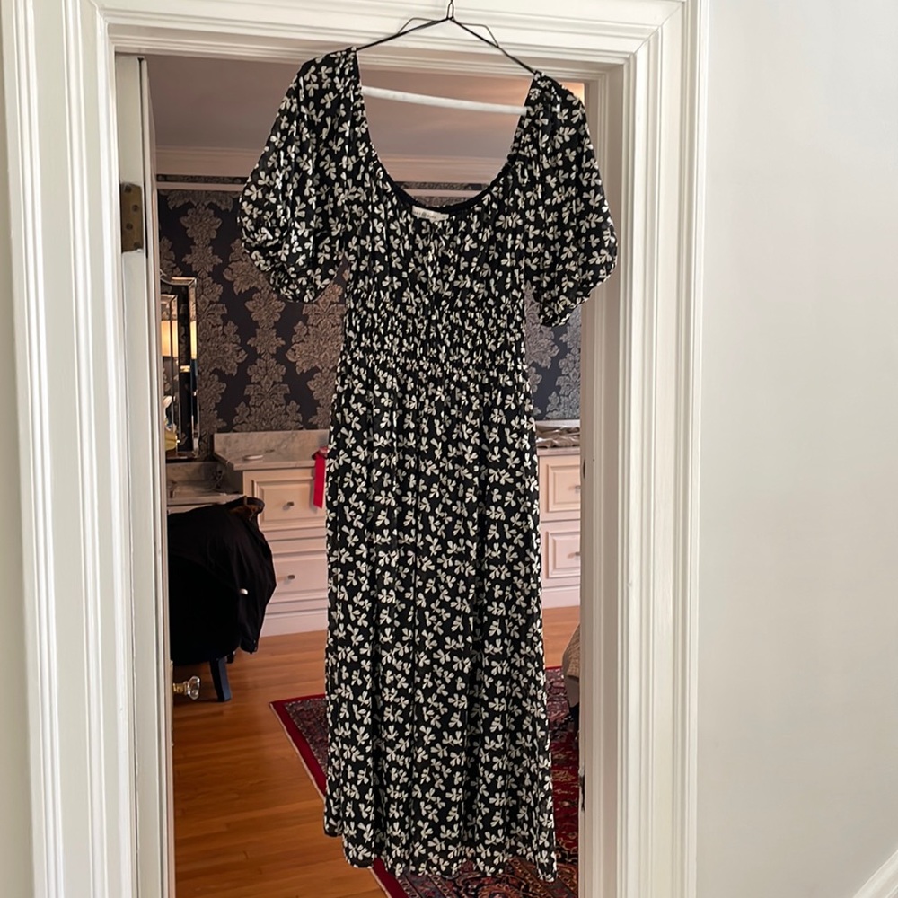 Tory Burch Black and White Floral Dress